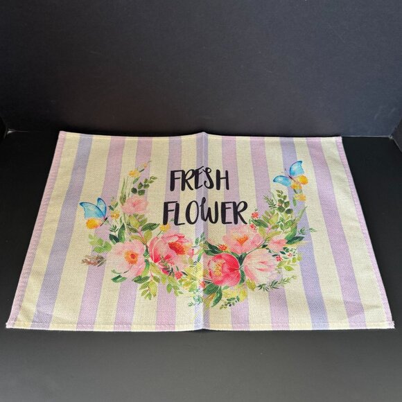 Set Of 6 Spring Placemats With Floral & Fun Designs Country Cottage bike farm tr - Picture 6 of 12